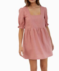 Babydoll Linen Mini Dress Sv20