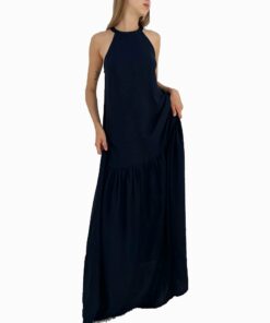 Drop Ruffle Maxi Linen Dress Sv26