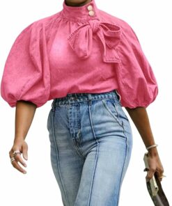 Women's Bow Design Denim Top Sv28