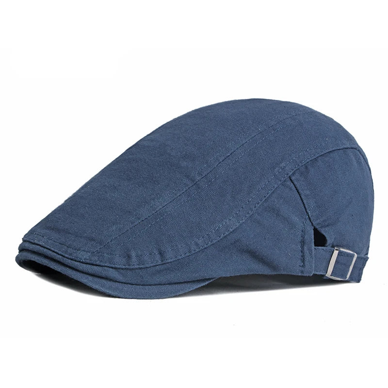 Casual Washed Cotton Spring Summer Flat Cap - Image 4