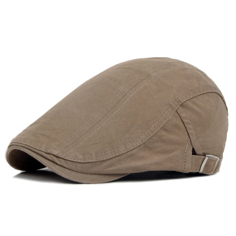 Casual Washed Cotton Spring Summer Flat Cap - Image 6