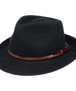 Classic Fedora Felt Hat With Leather Band