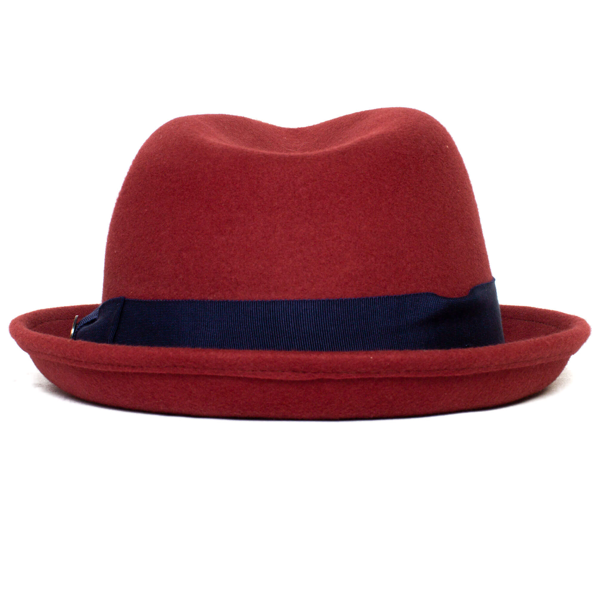 Classic Pork Pie Fedora Hat-Rust - Image 4