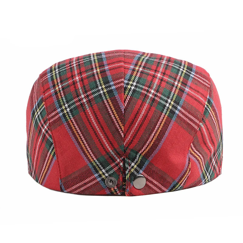 Fashion Fine Stripe Lattice Flat Cap - Image 7
