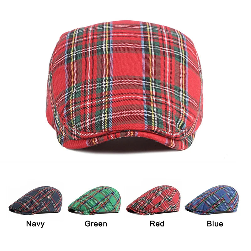 Fashion Fine Stripe Lattice Flat Cap - Image 5
