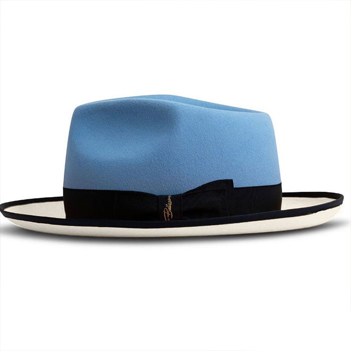 Felt Two Tone Fedora Hat - Image 6