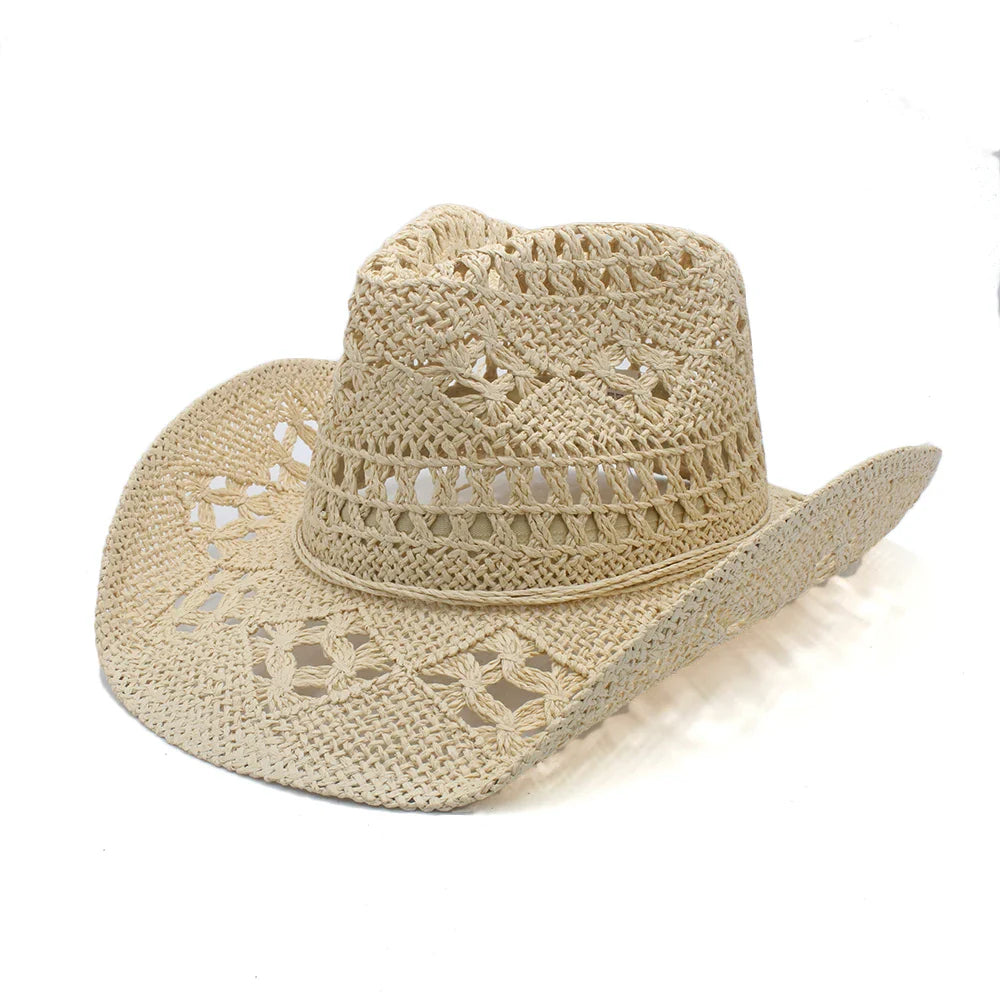 Rustic Elegance Straw Cowboy Hat - Image 3