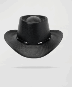 The Modern Classic Straw Pork Pie Cowboy Hat - Black