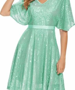 Mint Glitter Club Dress SV1