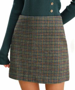 Retro Plaid Mini Skirt SV44