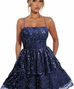 Sparkly Sequin Short Homecoming Dress SV10
